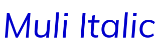 Muli Italic font